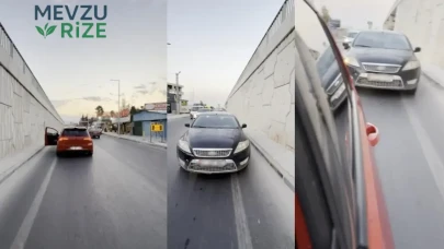 Trafik Magandası Kameralara Yansıdı! Çarpmanın Ardından 'Neyi Çekiyorsun?' Diyerek Tepki Gösterdi!
