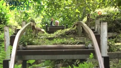 Trabzon'da Ulaşıma Yeni Bir Çözüm: Evi Yol Olmayan Adam Kendisi Raylı Sistem Kurdu!