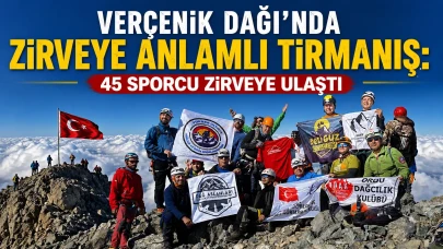 Verçenik Dağı’nda Zirveye Anlamlı Tırmanış: 45 Sporcu Zirveye Ulaştı