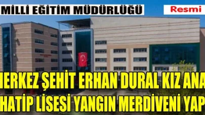 Okul Binasının Yangın Merdiveni Yapım İşi