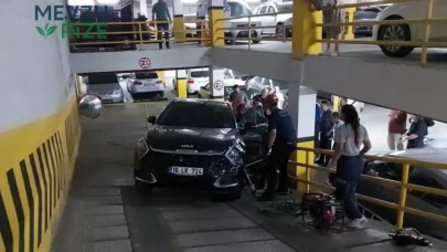Balıkesir'de otoparkta korkunç anlar: Rampa çıkışında otomobilin altında kalan kadın itfaiye eliyle kurtuldu