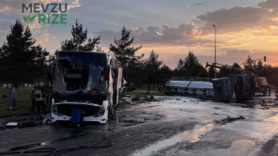 Kayseri'de Otobüs ile Yakıt Tankeri Çarpıştı: 35 Yaralı!