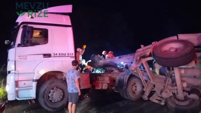 Hafriyat Kamyonu ile Araç Çarpıştı: 1 Kişi Ağır Yaralı, 3 Yaralı Daha Var!