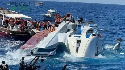 Girne'de Batan Tekneye Erişim Sağlandı: Kaybolan 20 Kişinin Arama Çalışmaları Devam Ediyor