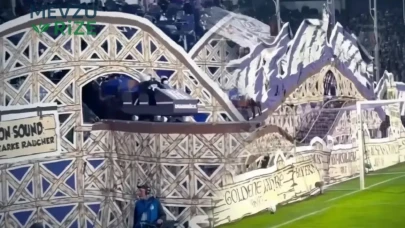 Osnabrück-Bayern Münih maçında koreografi gündem oldu: Tribünde roller coester yaptılar