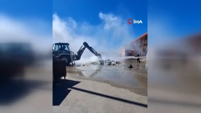 Eskişehir'de çöp kamyonunda kimyasal yangın: Toprakla müdahale edildi