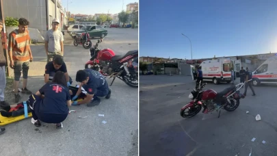Karaman'da iki motosikletin çarpıştığı kaza kameraya yansıdı