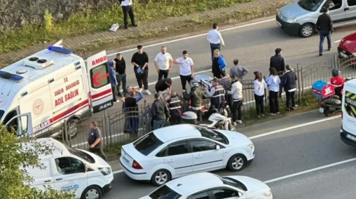 Rize'de hemşireye ambulans görevi sırasında otomobil çarptı, durumu kritik