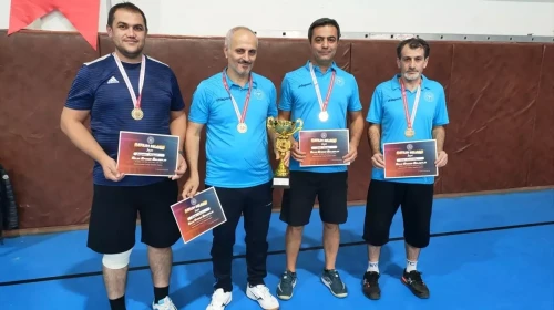 Erzurum İl Sağlık Müdürlüğü, Kamu Spor Oyunları'nda masa tenisi şampiyonu oldu!