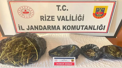 Rize’de 938 Gram Kubar Esrar Ele Geçirildi: 1 Kişi Gözaltına Alındı