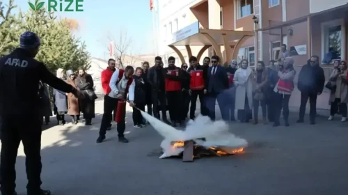 Erzurum’da Aile ve Sosyal Hizmetler’den Afet Farkındalığı Tatbikatı