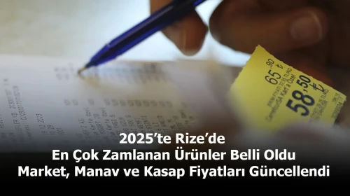2025’te Rize’de En Çok Zamlanan Ürünler Belli Oldu: Market, Manav ve Kasap Fiyatları Güncellendi