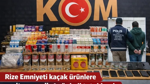 Rize Emniyeti kaçak ürünlere geçit vermedi: 4 şüpheli tutuklandı