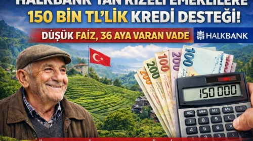 Halkbank’tan Rizeli Emeklilere 150 Bin TL’lik Kredi Desteği
