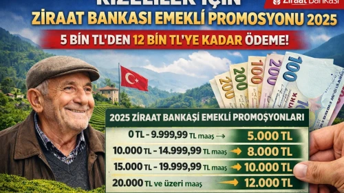 Rizeliler İçin Ziraat Bankası Emekli Promosyonu 2025