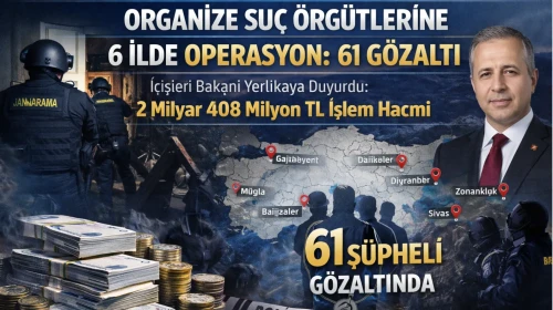 Organize suç örgütlerine 6 ilde operasyon: 61 gözaltı