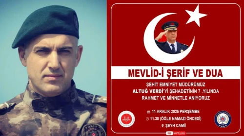 Rize'de Şehit Emniyet Müdürü Altuğ Verdi için mevlit programı düzenlenecek