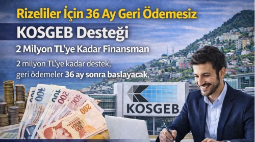 Rizeliler İçin 36 Ay Geri Ödemesiz KOSGEB Desteği: 2 Milyon TL’ye Kadar Finansman