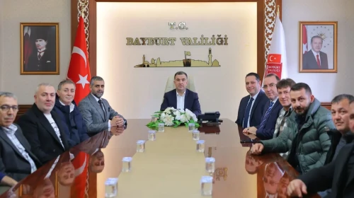 Bayburtspor'un Yeni Başkanı Yazoğlu, Vali Eldivan'ı Ziyaret Etti