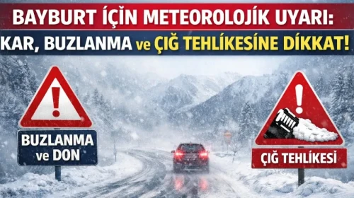 Bayburt'ta Kar ve Buzlanma Uyarısı: Sürücülere Dikkatli Olmaları Tavsiye Edildi