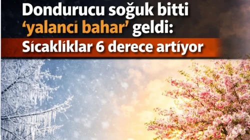 Dondurucu soğuk bitti 'yalancı bahar' geldi: Sıcaklıklar 6 derece artıyor