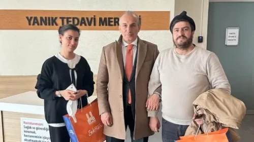 Erzurum'daki yangın sonrası yaralılara belediye ziyareti ve geçmiş olsun temennileri iletildi