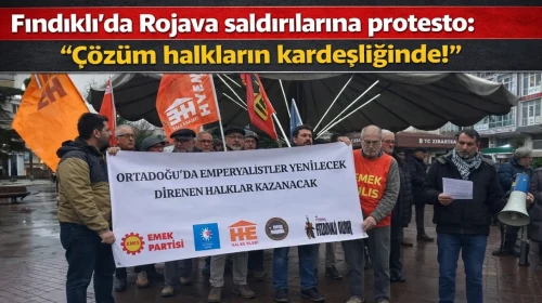 Fındıklı'da Rojava saldırılarına protesto: "Çözüm halkların kardeşliğinde!"