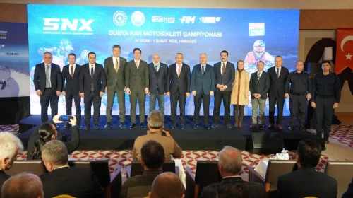 Rize'de Dünya Kar Motosikleti Şampiyonası için tanıtım yapıldı