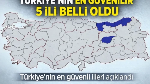 TÜRKİYE'NİN EN GÜVENİLİR 5 İLİ BELLİ OLDU