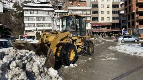 Murgul'da Karla Mücadele Çalışmaları Hız Kazandı, Ulaşım Sorunları Gideriliyor