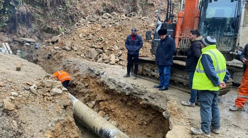 Çayeli'de İçmesuyu Projesi Çerçevesinde İhale Hattı Çalışmaları Devam Ediyor