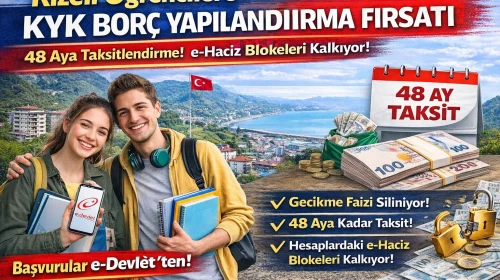 Rizeli Öğrencilere KYK Borç Yapılandırma Fırsatı