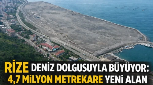 Rize deniz dolgusuyla büyüyor: 4,7 milyon metrekare yeni alan