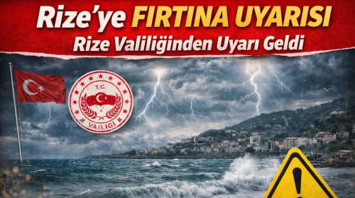 Rize'ye fırtına uyarısı