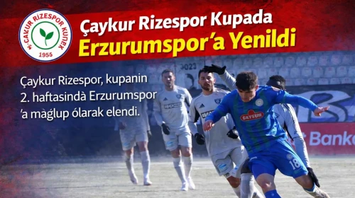 Çaykur Rizespor kupadanın 2. haftasında Erzurumspor'a yenildi