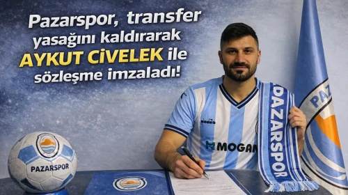 Pazarspor, transfer yasağını kaldırarak Aykut Civelek ile sözleşme imzaladı!