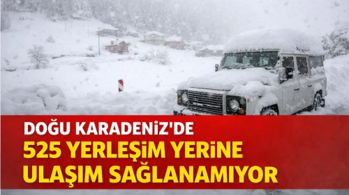 Doğu Karadeniz'de 525 yerleşim yerine ulaşım sağlanamıyor