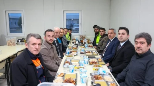 Vali Baydaş, İyidere Lojistik Limanı’nda İşçilerle İftarda Buluştu