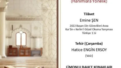 Ümraniye Müftülüğü’nden Hanımlara Yönelik Mukabele Programı