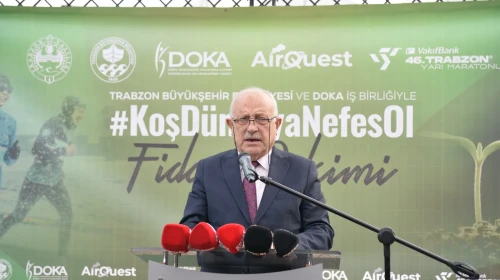 Trabzon Yarı Maratonu'nda fidan dikimiyle doğaya destek etkinliği gerçekleştirildi