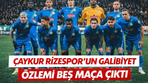 Çaykur Rizespor'un galibiyet özlemi beş maça çıktı