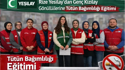 Rize Yeşilay’dan Genç Kızılay Gönüllülerine Tütün Bağımlılığı Eğitimi