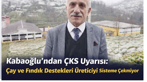 Kabaoğlu’ndan ÇKS Uyarısı: Çay ve Fındık Destekleri Üreticiyi Sisteme Çekmiyor