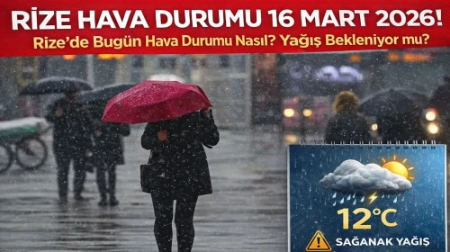 RİZE HAVA DURUMU 16 MART 2026! Rize'de bugün hava durumu nasıl? Yağış bekleniyor mu?