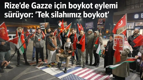 Rize’de Gazze için boykot eylemi sürüyor: “Tek silahımız boykot”