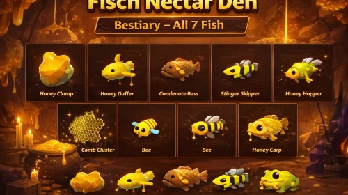 Fisch Nectar Den Bestiary – All 7 Fish