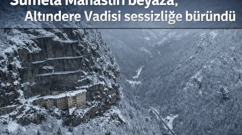 Sümela Manastırı karla kaplandı: Doğu Karadeniz'de kışın görsel şöleni!