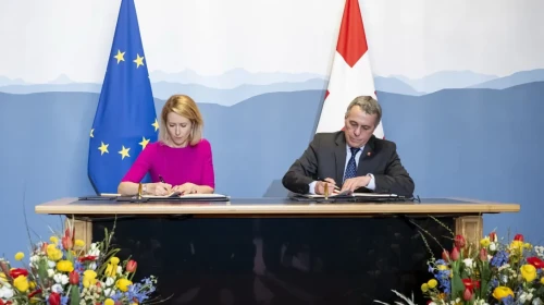 The EU and Switzerland sign a Joint Declaration on Strengthened Cooperation on Foreign and Security Policy and a Framework Participation Agreement