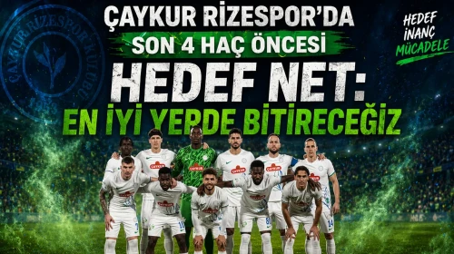 Çaykur Rizespor’da Son 4 Haç Öncesi Hedef Net: En İyi Yerde Bitireceğiz