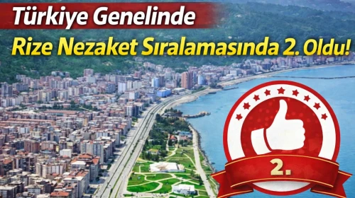 Türkiye Genelinde Rize Nezaket Sıralamasında 2. Oldu!